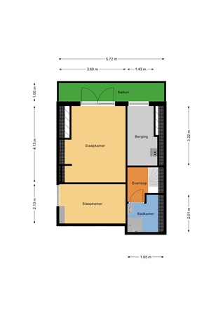 Floorplan - Mathenesserweg 79A02, 3027 HJ Rotterdam